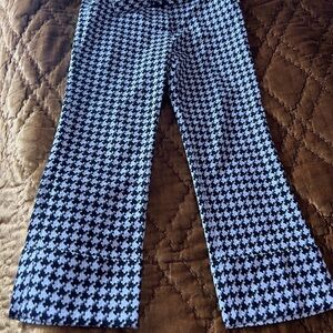 Trina Turk Black and White Houndstooth Pants